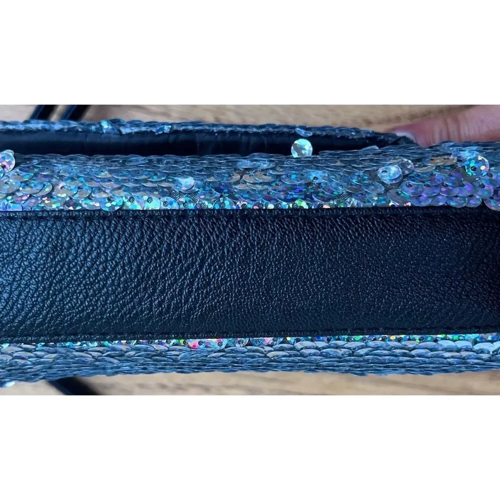 Justice Girl’s Crossbody Sequin Silver Purse Bag